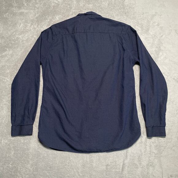 The Kooples Shirt Mens Large Blue Polka Dots Print Skull Button Smart Casual - Picture 3 of 8